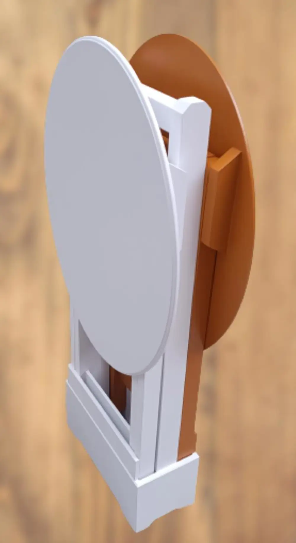 Zigon Çanta 90119 Sehpa Oval Model 2ili Takım Mdf Hardal-Beyaz Re