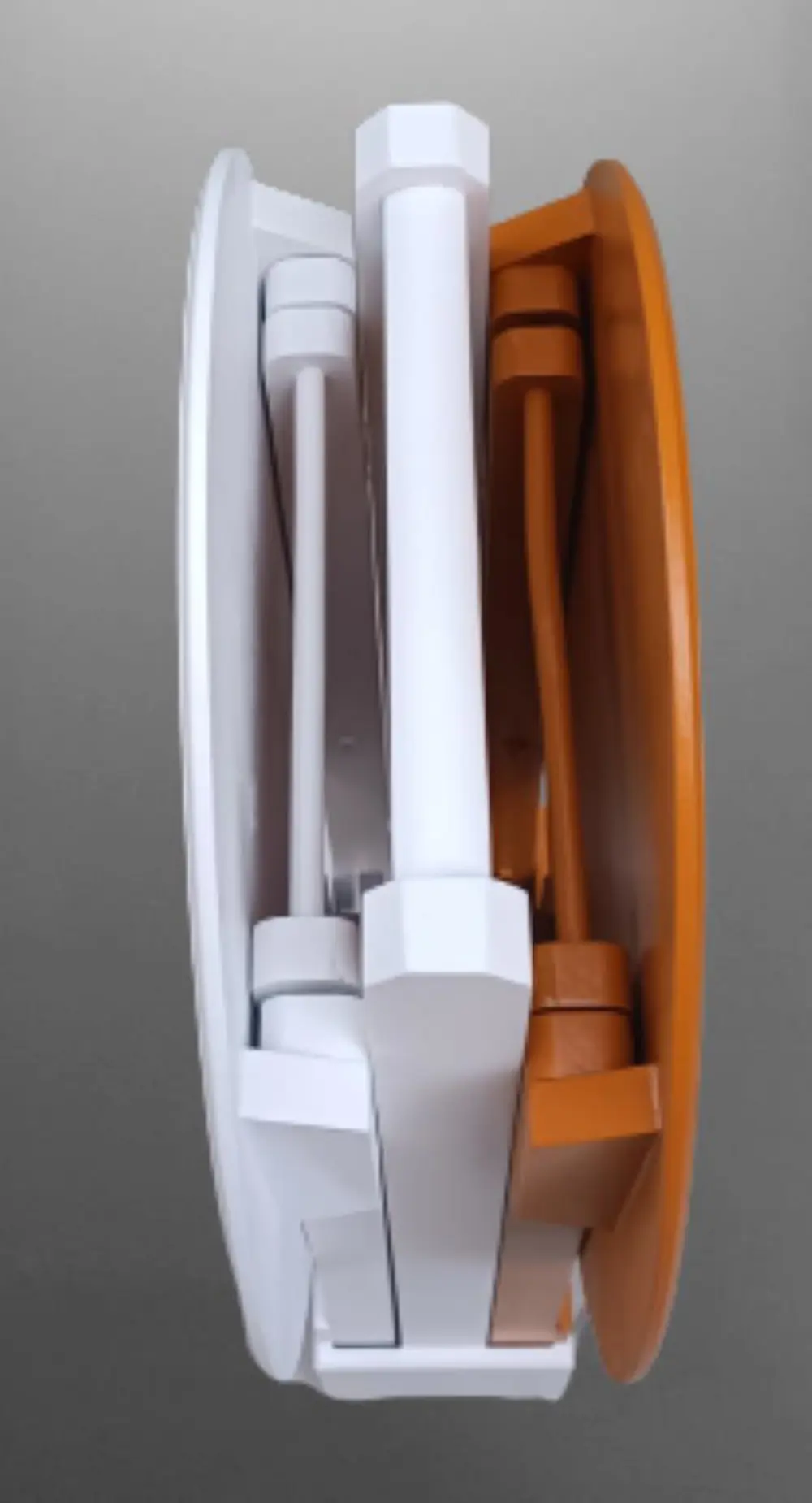 Zigon Çanta 90119 Sehpa Oval Model 2ili Takım Mdf Hardal-Beyaz Re