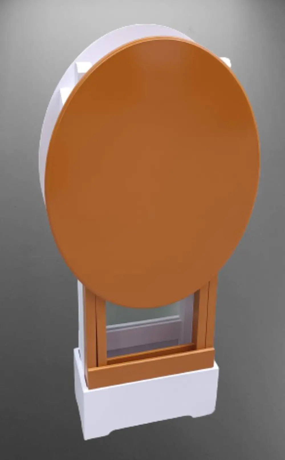 Zigon Çanta 90119 Sehpa Oval Model 2ili Takım Mdf Hardal-Beyaz Re