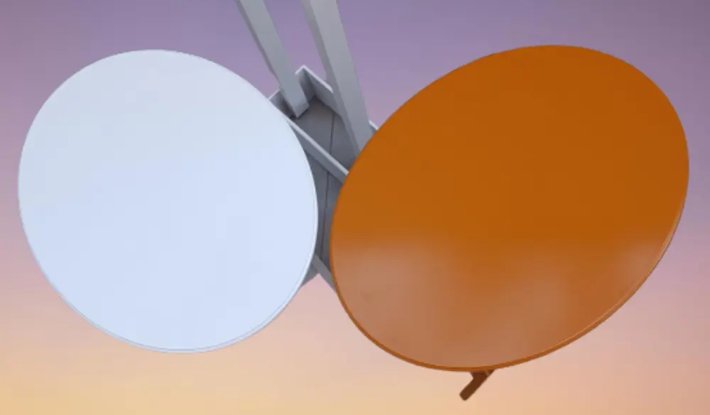 Zigon Çanta 90119 Sehpa Oval Model 2ili Takım Mdf Hardal-Beyaz Re