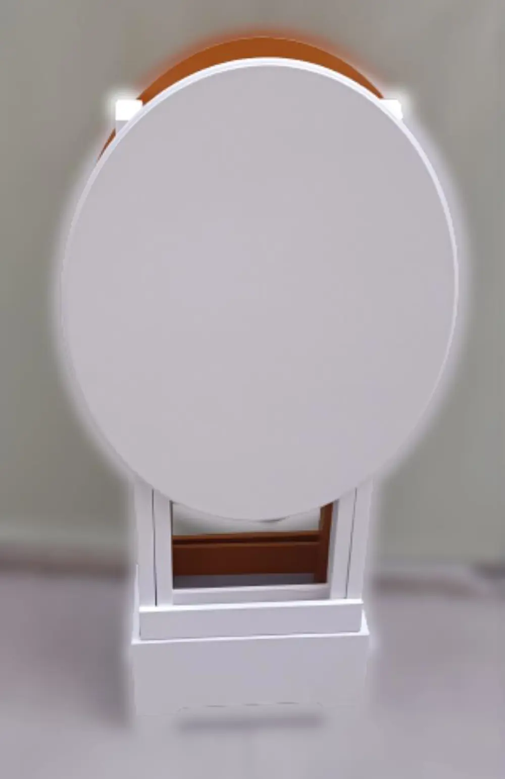 Zigon Çanta 90119 Sehpa Oval Model 2ili Takım Mdf Hardal-Beyaz Re