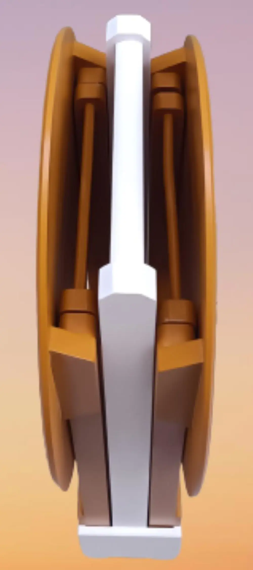 Zigon Çanta 90120 Sehpa Oval Model İkili Takım Mdf Hardal Renk Uy