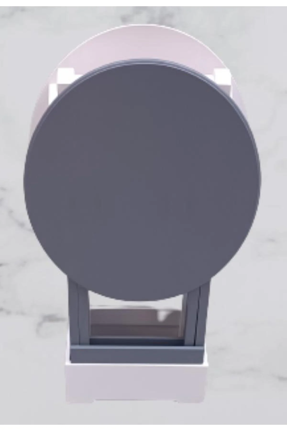Zigon Çanta 90121 Sehpa Oval Model İkili Takım Mdf Gri-Beyaz Renk Uyumu El Yapımı - Görsel 6