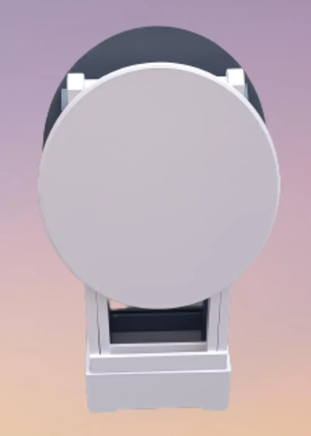 Zigon Çanta 90121 Sehpa Oval Model İkili Takım Mdf Gri-Beyaz Renk