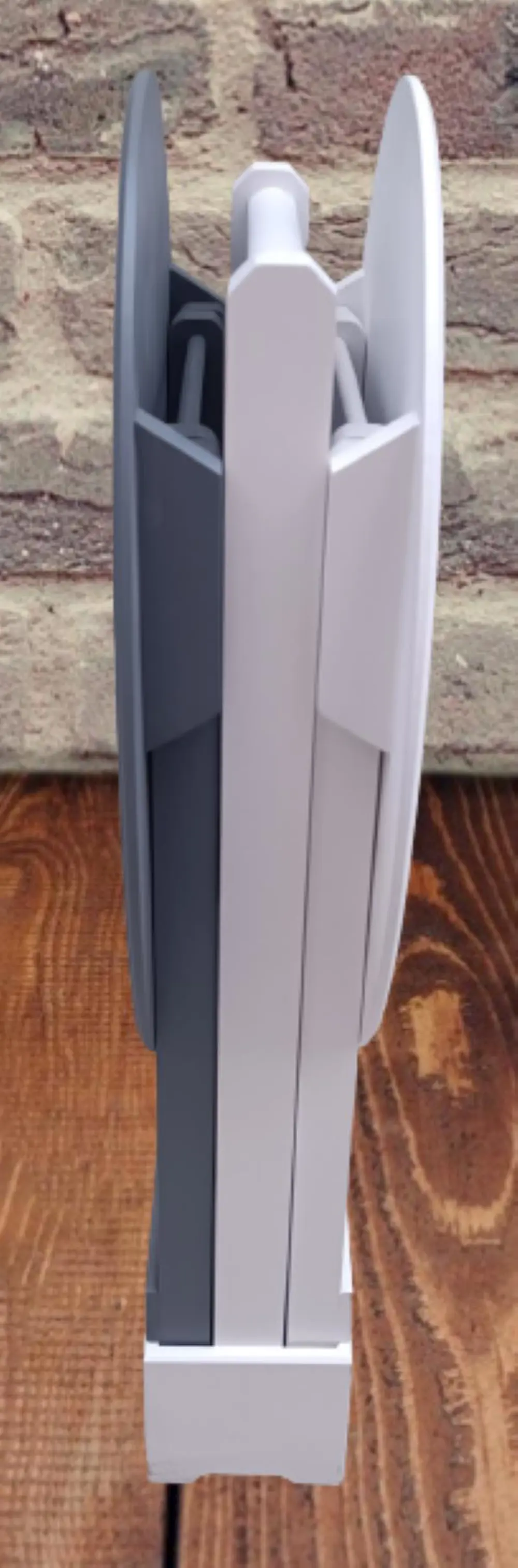 Zigon Çanta 90121 Sehpa Oval Model İkili Takım Mdf Gri-Beyaz Renk