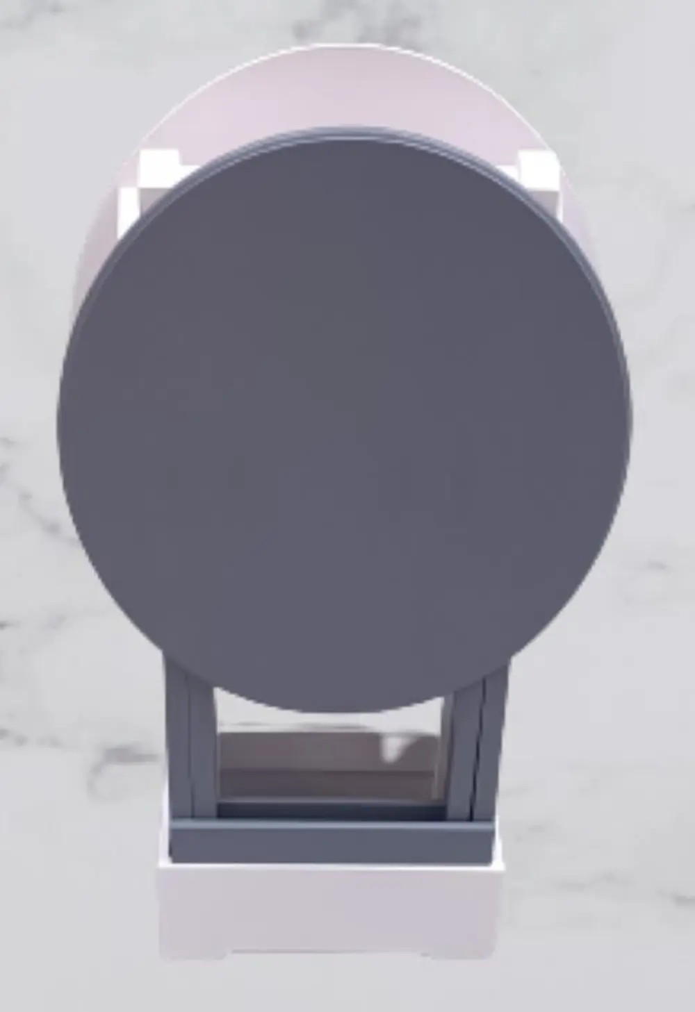 Zigon Çanta 90121 Sehpa Oval Model İkili Takım Mdf Gri-Beyaz Renk