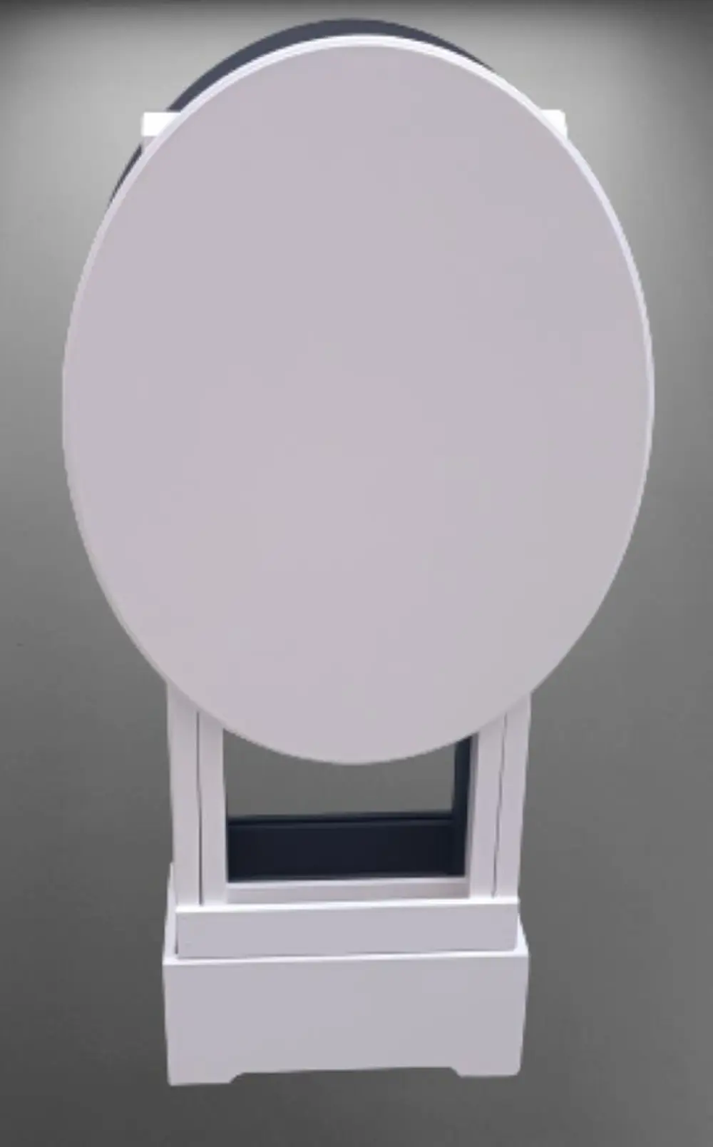 Zigon Çanta 90121 Sehpa Oval Model İkili Takım Mdf Gri-Beyaz Renk