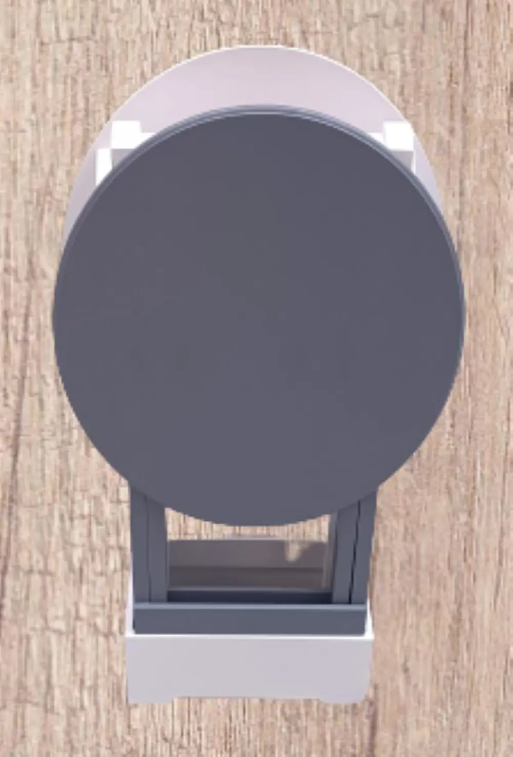 Zigon Çanta 90121 Sehpa Oval Model İkili Takım Mdf Gri-Beyaz Renk