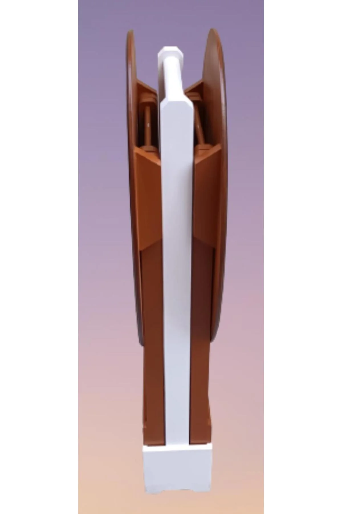 Zigon Çanta 90124 Sehpa Oval Model İkili Takım Ahşap Mdf Ceviz Renk Uyumu El Yapı - Görsel 6