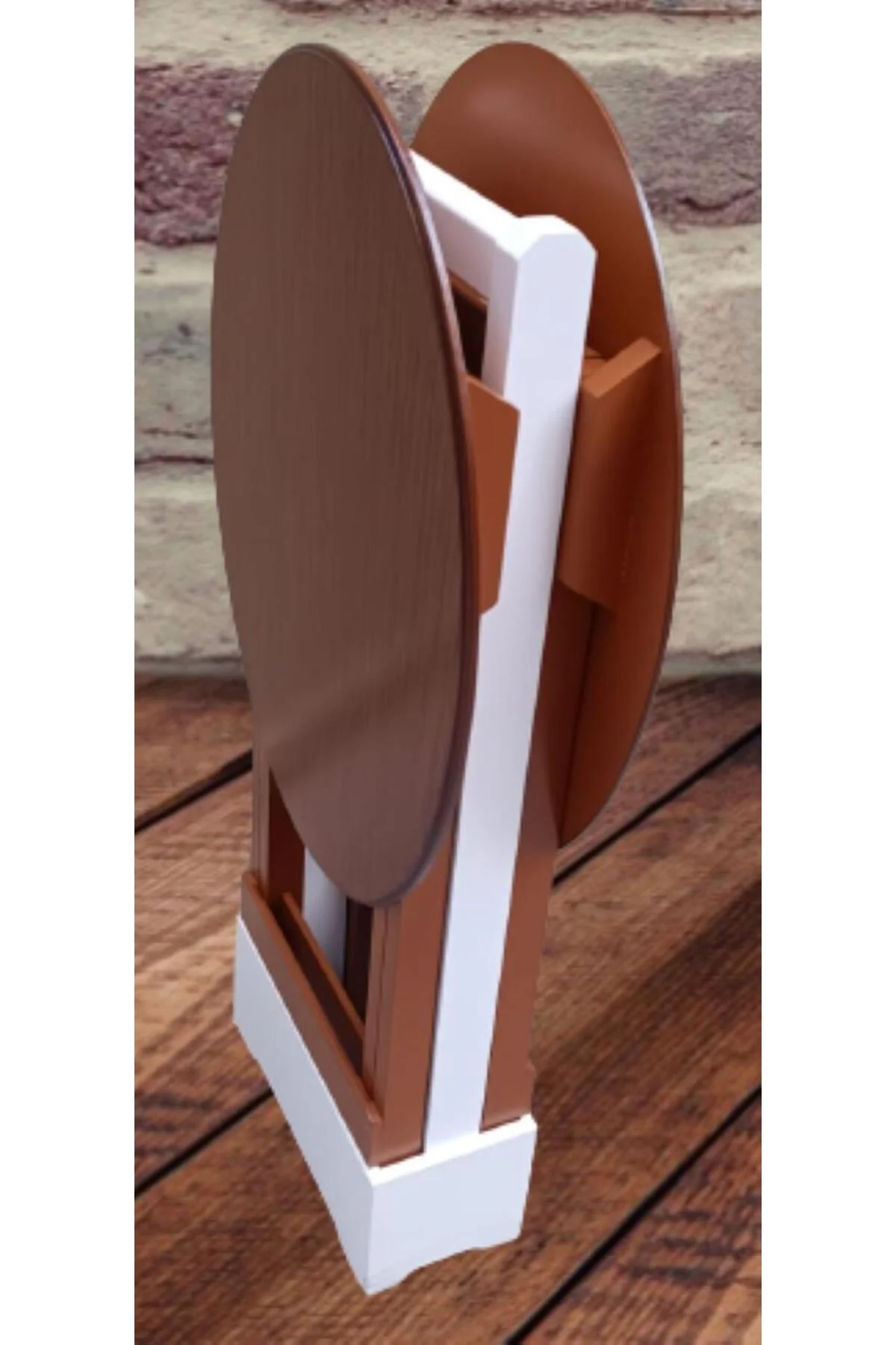 Zigon Çanta 90124 Sehpa Oval Model İkili Takım Ahşap Mdf Ceviz Renk Uyumu El Yapı - Görsel 8