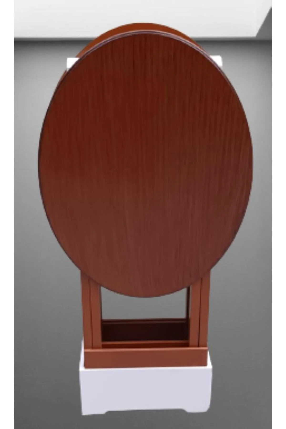 Zigon Çanta 90124 Sehpa Oval Model İkili Takım Ahşap Mdf Ceviz Renk Uyumu El Yapı - Görsel 4