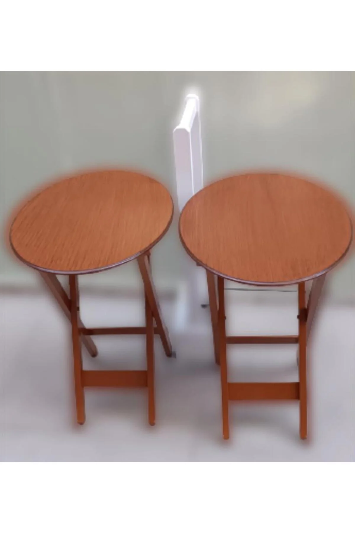 Zigon Çanta 90124 Sehpa Oval Model İkili Takım Ahşap Mdf Ceviz Renk Uyumu El Yapı - Görsel 2