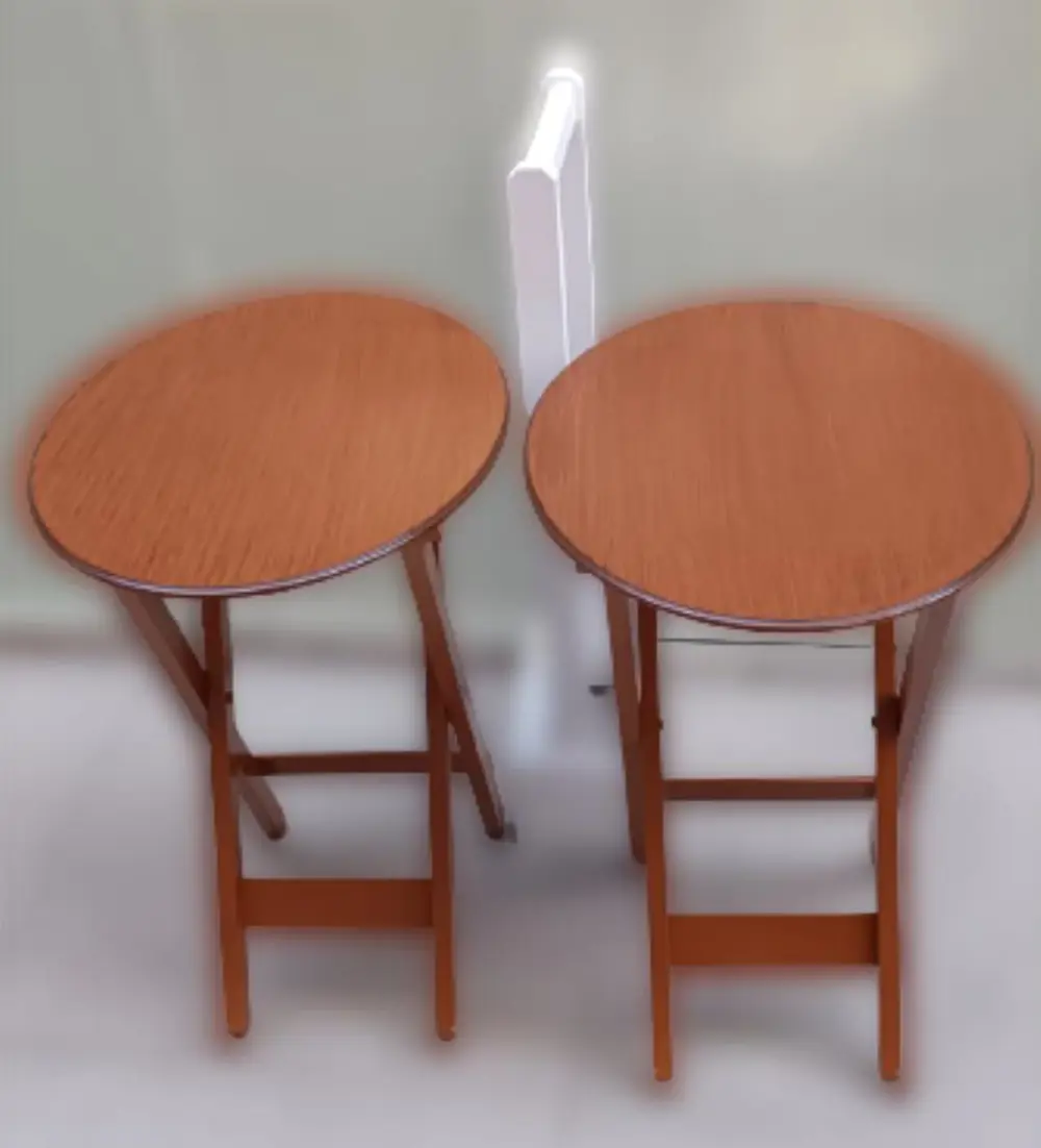 Zigon Çanta 90124 Sehpa Oval Model İkili Takım Ahşap Mdf Ceviz Re