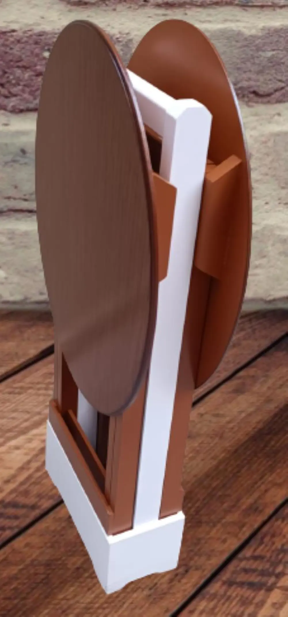 Zigon Çanta 90124 Sehpa Oval Model İkili Takım Ahşap Mdf Ceviz Re