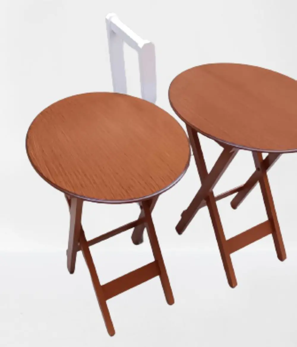 Zigon Çanta 90124 Sehpa Oval Model İkili Takım Ahşap Mdf Ceviz Re