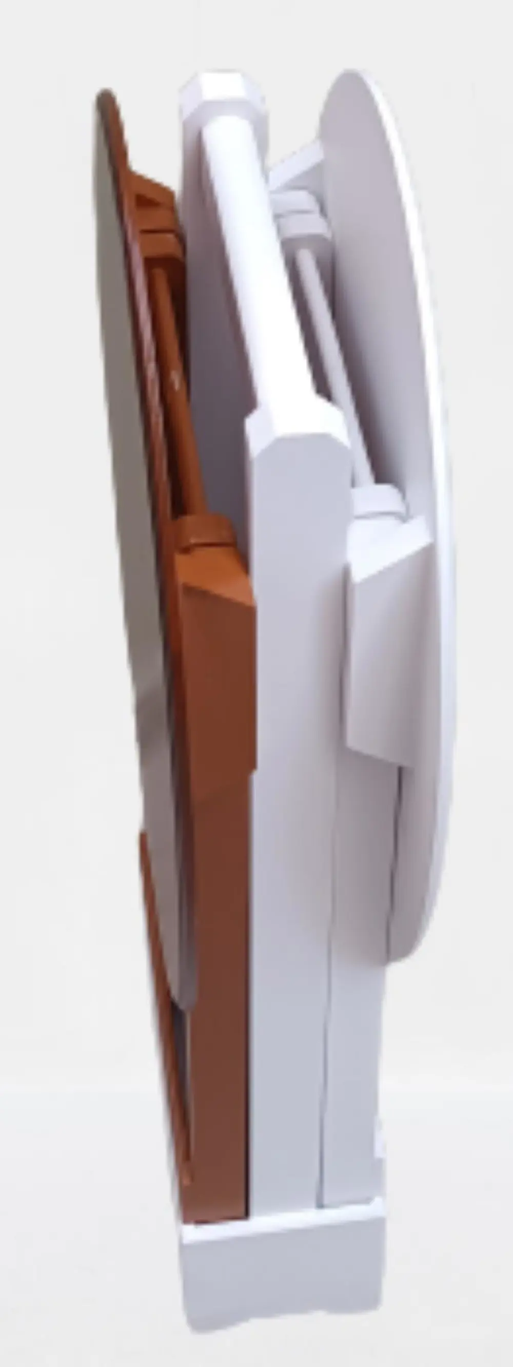 Zigon Çanta 90125 Sehpa Oval Model İkili Takım Mdf Ceviz-Beyaz Re