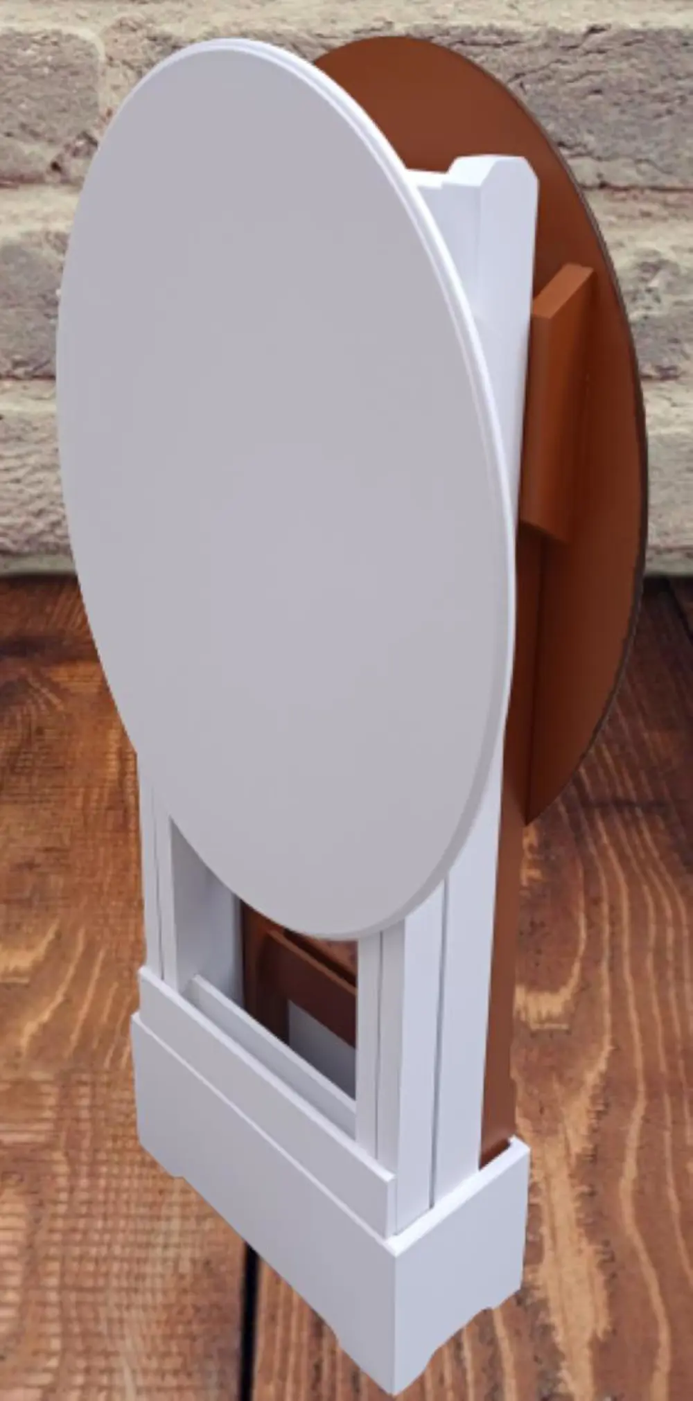 Zigon Çanta 90125 Sehpa Oval Model İkili Takım Mdf Ceviz-Beyaz Re