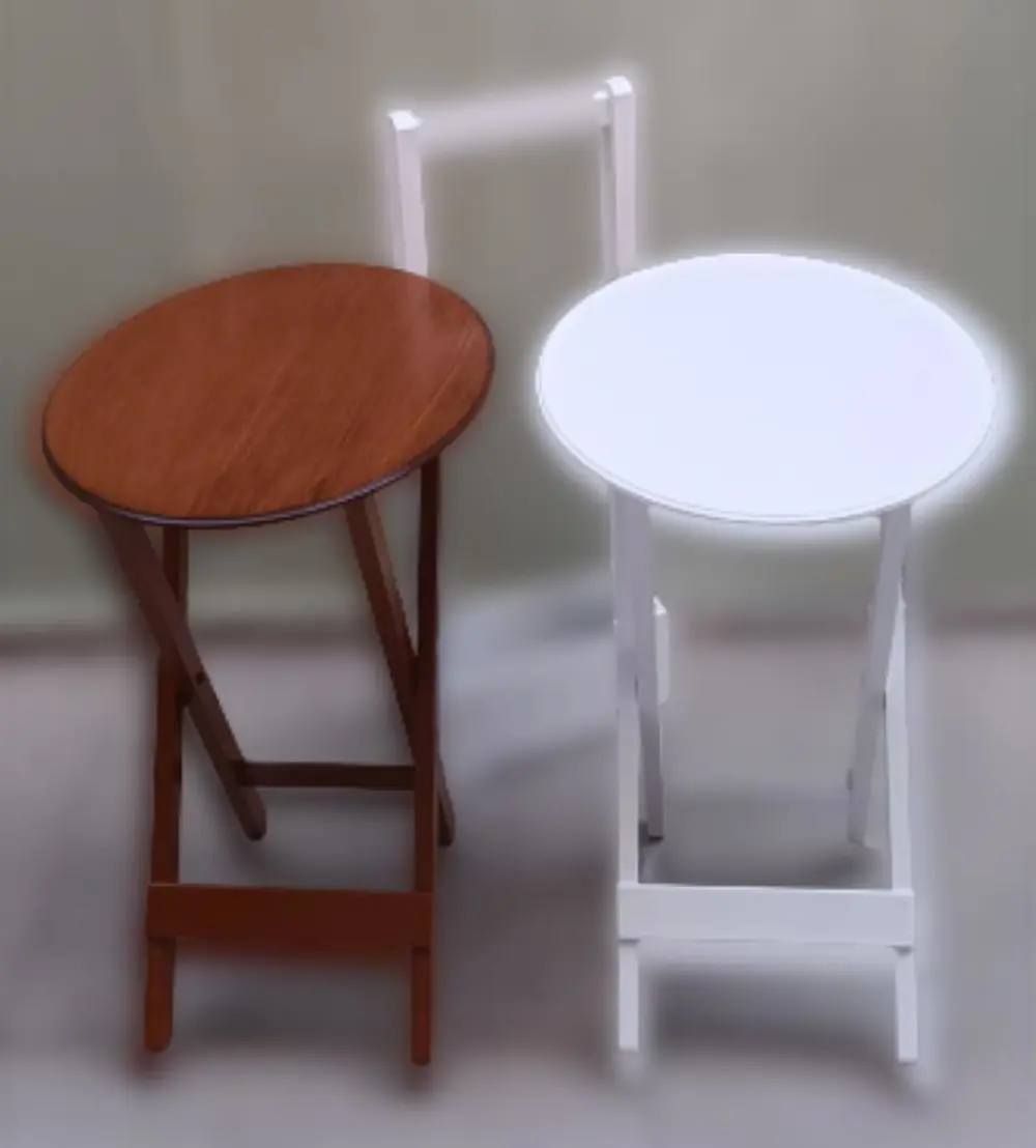 Zigon Çanta 90125 Sehpa Oval Model İkili Takım Mdf Ceviz-Beyaz Re