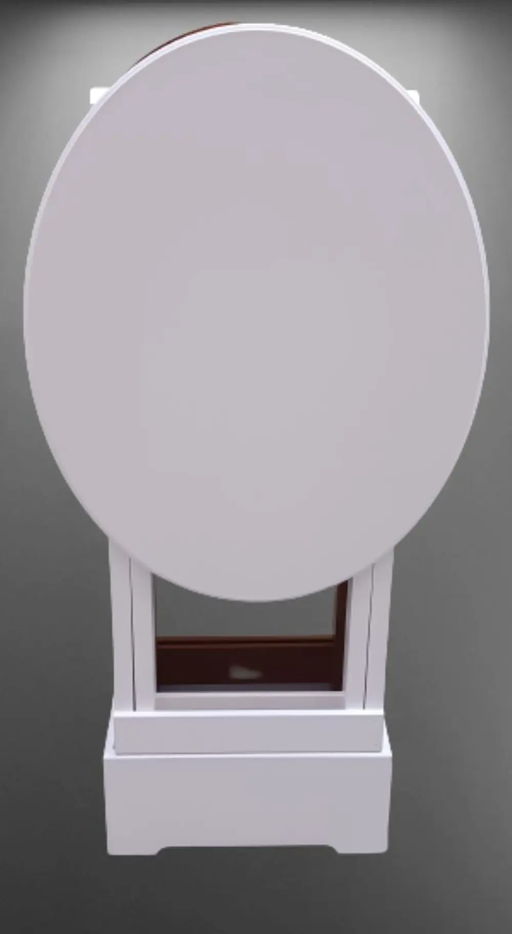 Zigon Çanta 90125 Sehpa Oval Model İkili Takım Mdf Ceviz-Beyaz Re