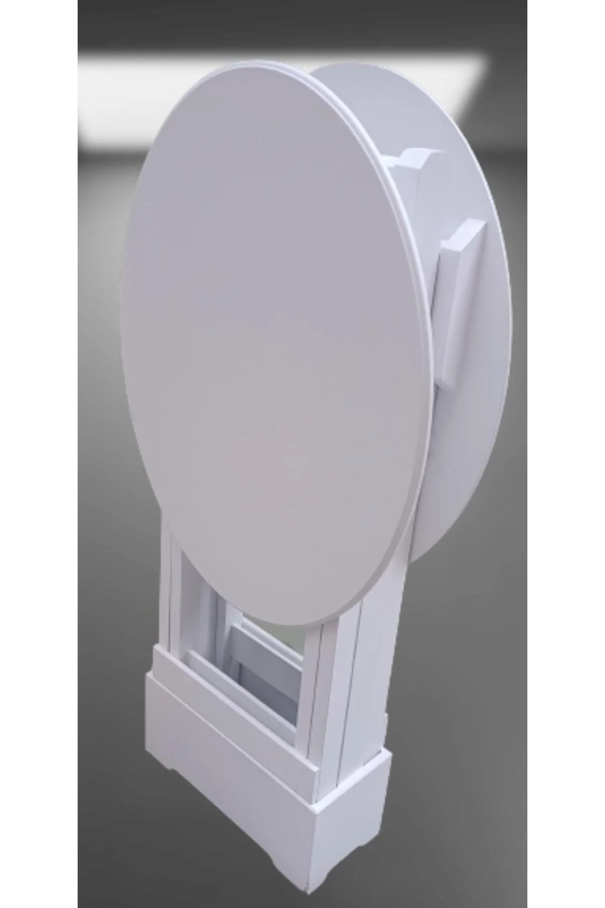 Zigon Çanta 90126 Sehpa Oval Model İkili Takım Ahşap Mdf Beyaz Renk Uyumu El Yapı - Görsel 4