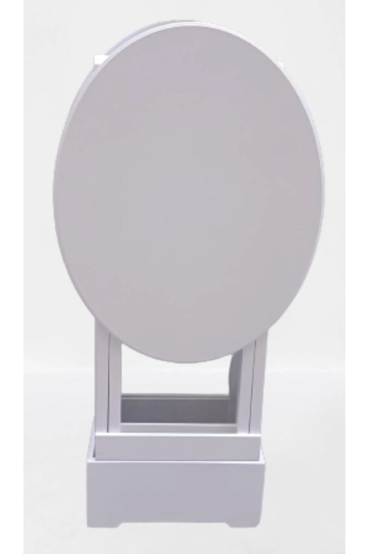 Zigon Çanta 90126 Sehpa Oval Model İkili Takım Ahşap Mdf Beyaz Renk Uyumu El Yapı - Görsel 2