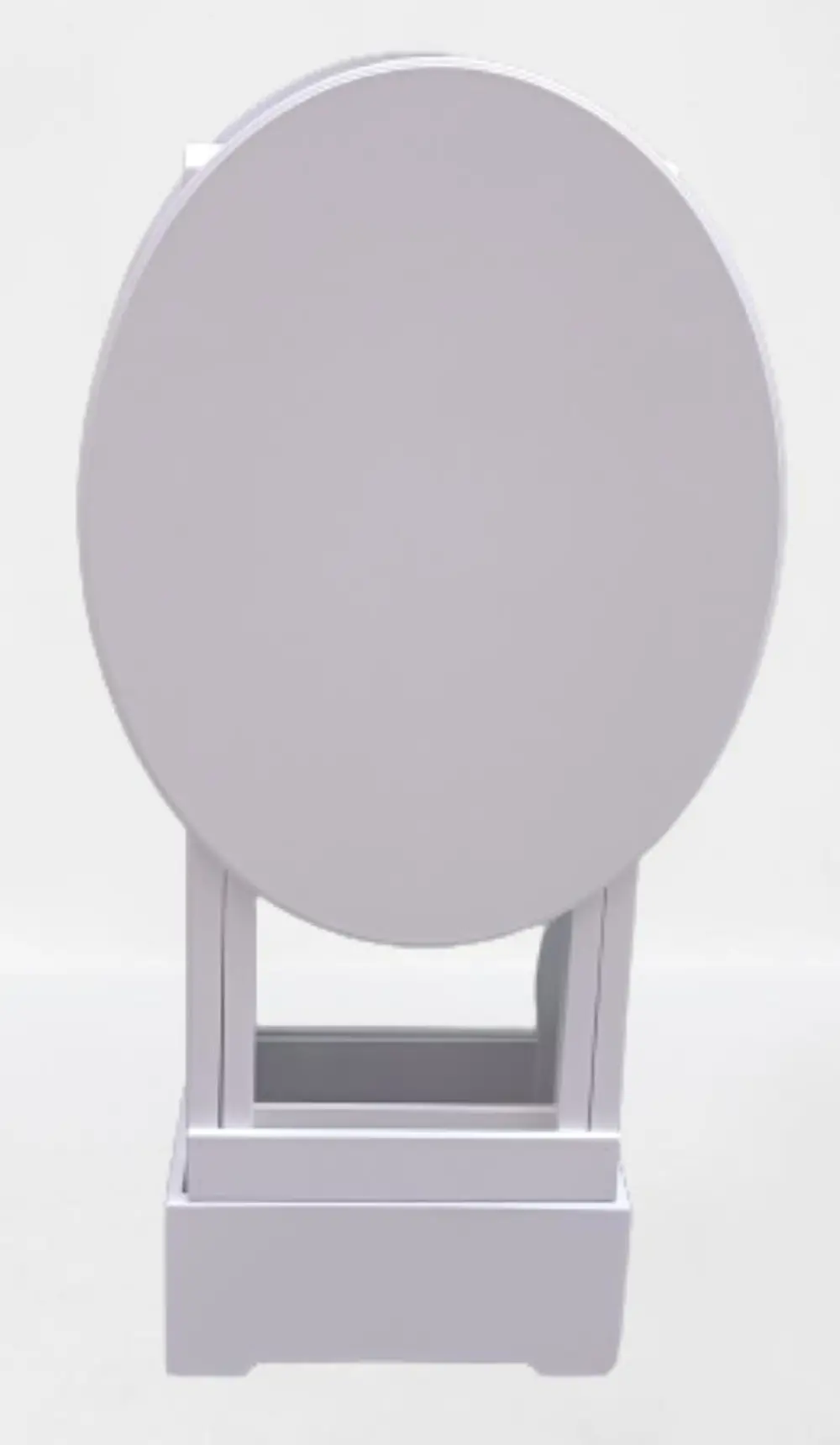 Zigon Çanta 90126 Sehpa Oval Model İkili Takım Ahşap Mdf Beyaz Re