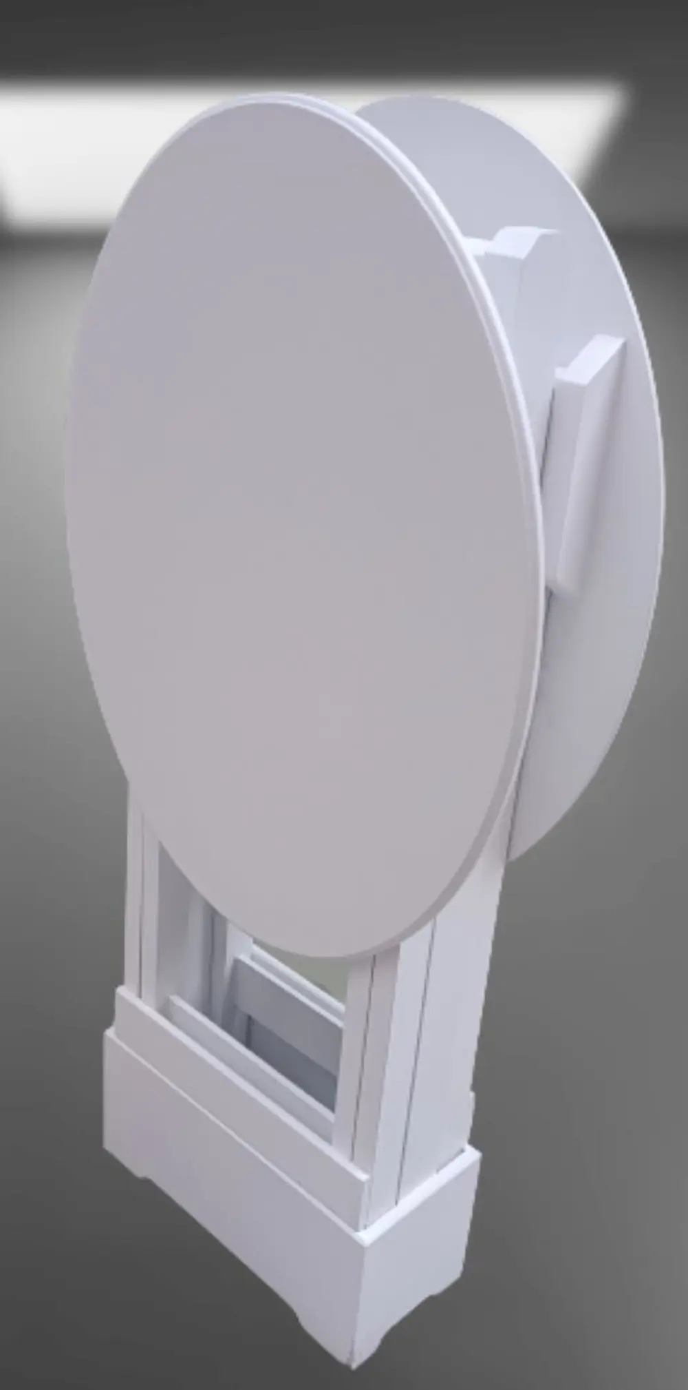 Zigon Çanta 90126 Sehpa Oval Model İkili Takım Ahşap Mdf Beyaz Re