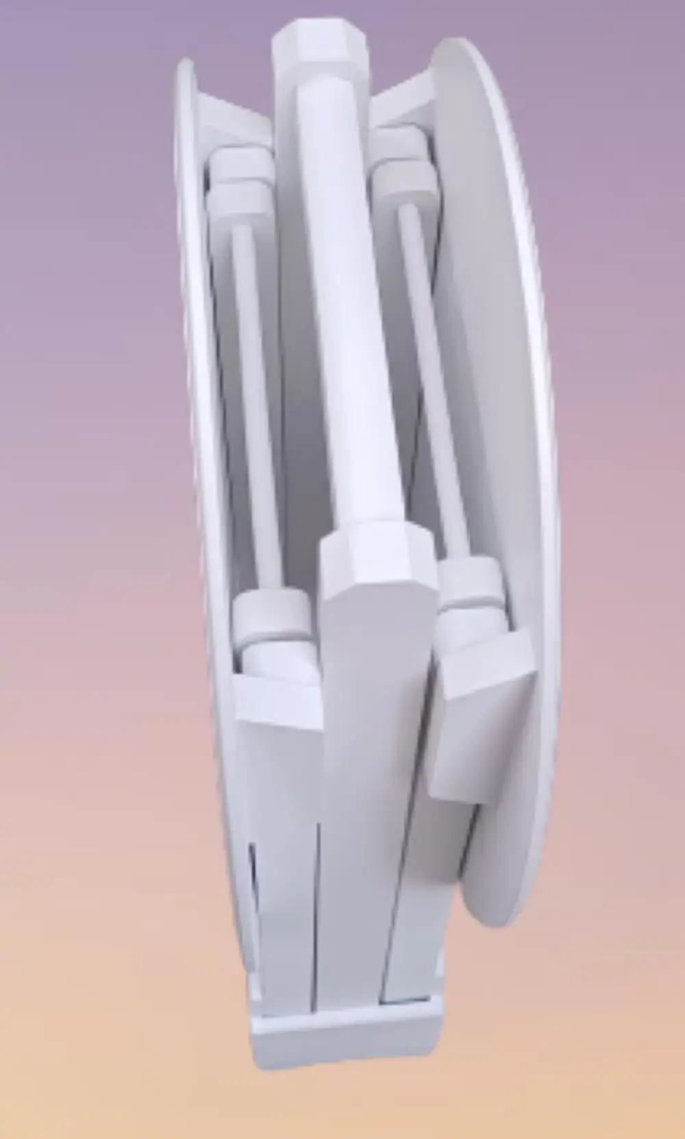 Zigon Çanta 90126 Sehpa Oval Model İkili Takım Ahşap Mdf Beyaz Re