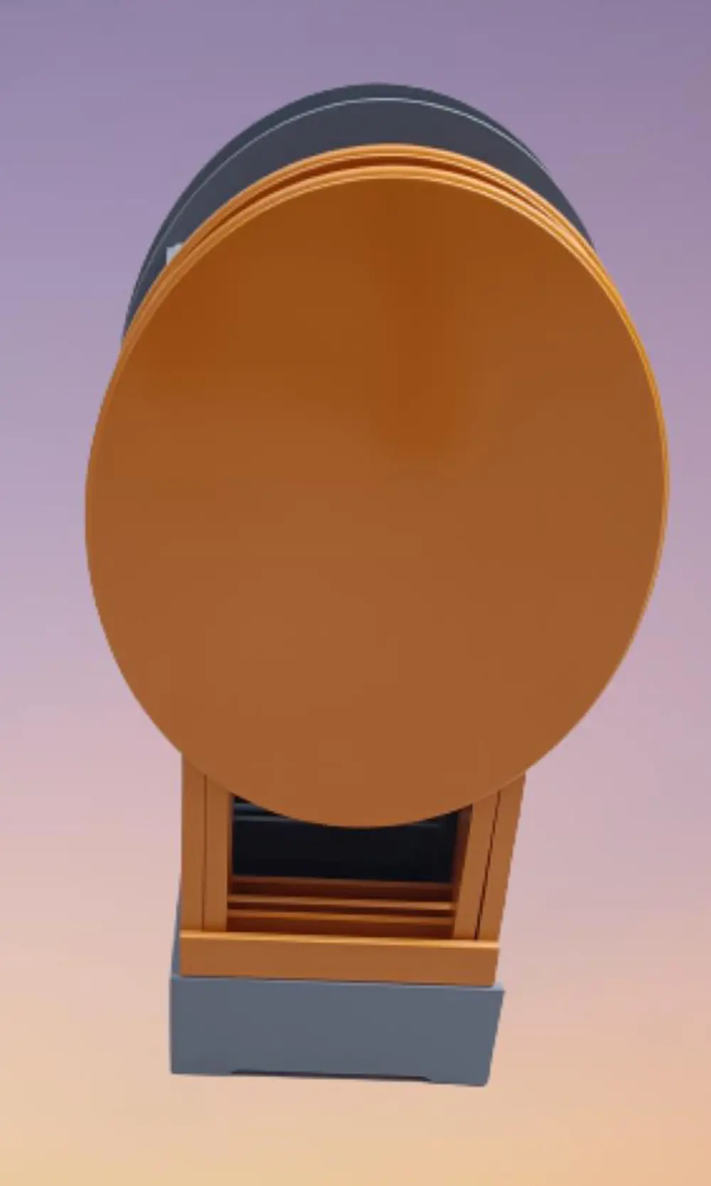 Zigon Çanta 90127 Sehpa Oval Model Dörtlü Mdf Hardal ve Gri  Renk