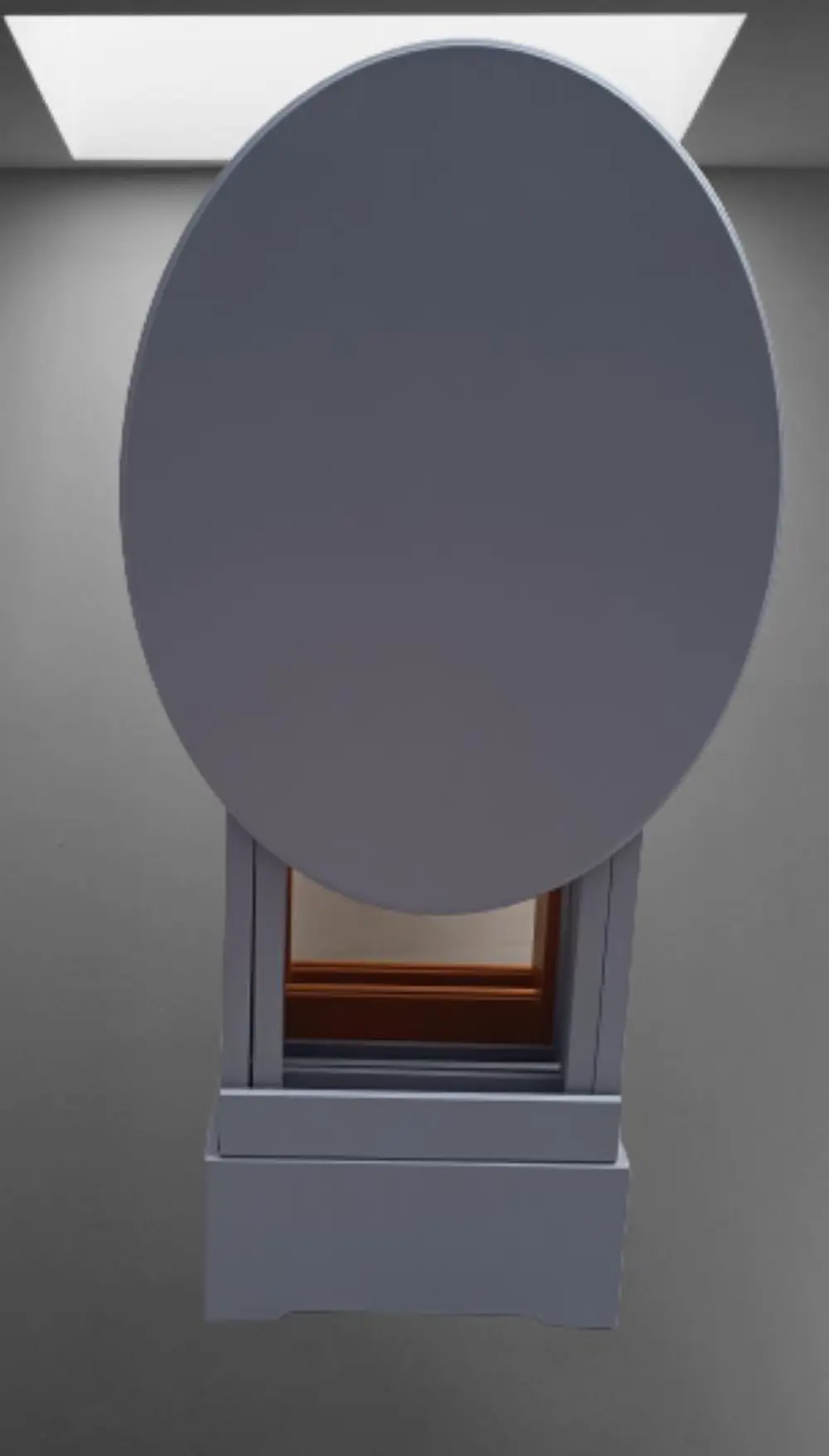 Zigon Çanta 90127 Sehpa Oval Model Dörtlü Mdf Hardal ve Gri  Renk