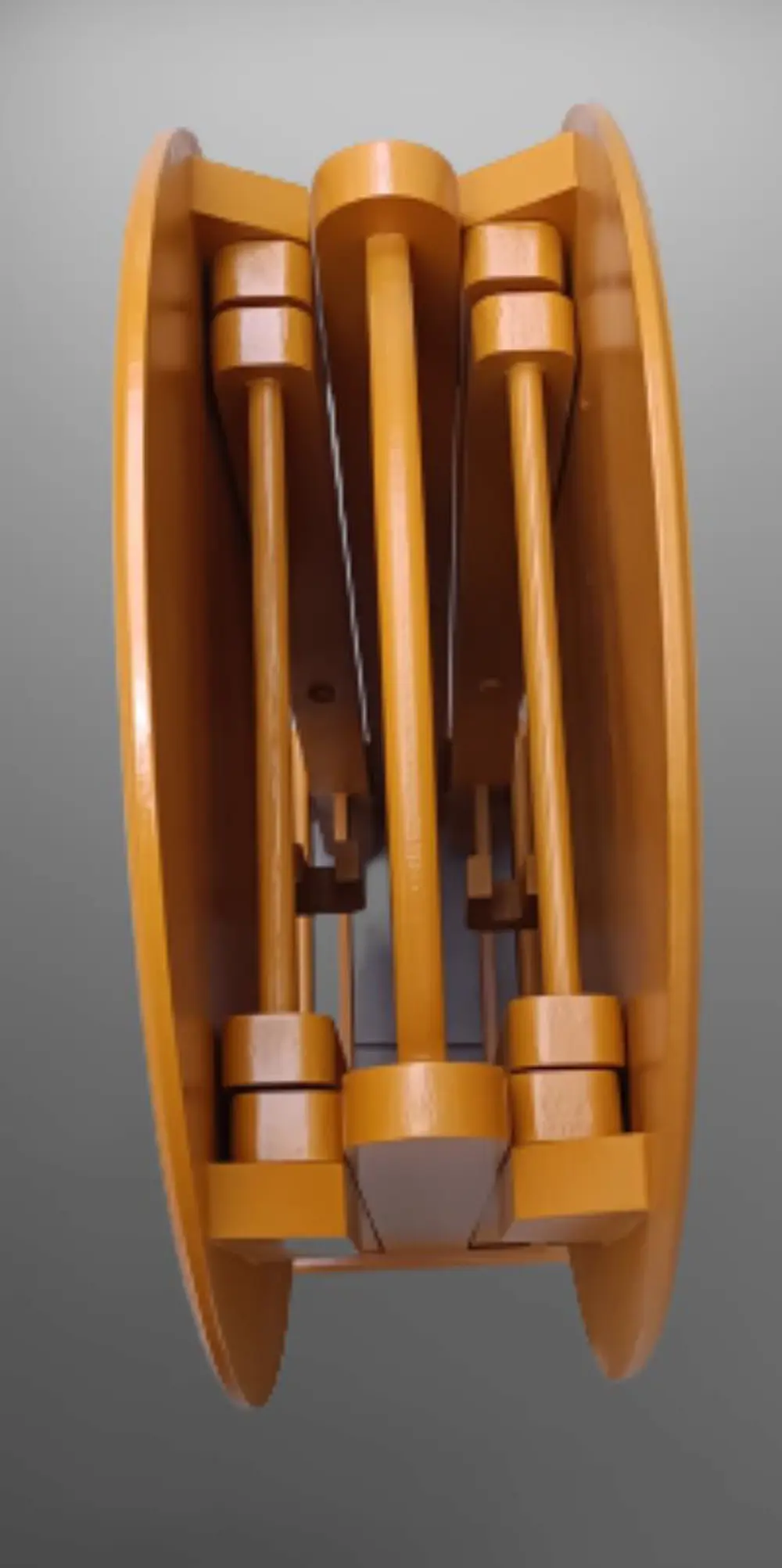 Zigon Çanta 90130 Sehpa Oval Dörtlü Model Ahşap MDF Hardal Renk U