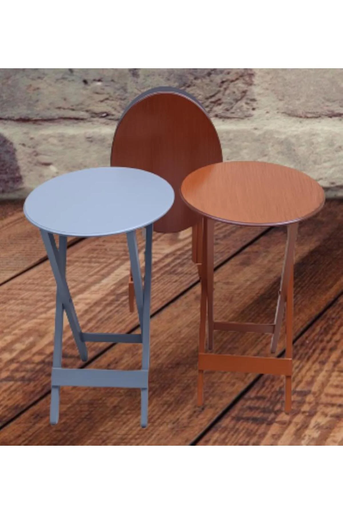 Zigon Çanta 90131 Oval Model Dörtlü Ahşap Mdf Ceviz ve Gri Renk Uyumu El Yapımı - Görsel 8