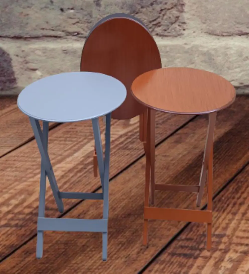 Zigon Çanta 90131 Oval Model Dörtlü Ahşap Mdf Ceviz ve Gri  Renk 