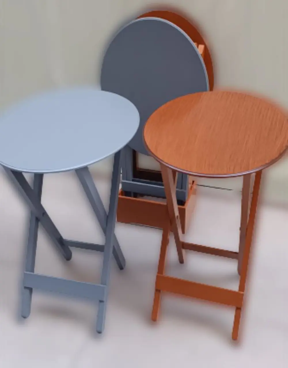 Zigon Çanta 90131 Oval Model Dörtlü Ahşap Mdf Ceviz ve Gri  Renk 