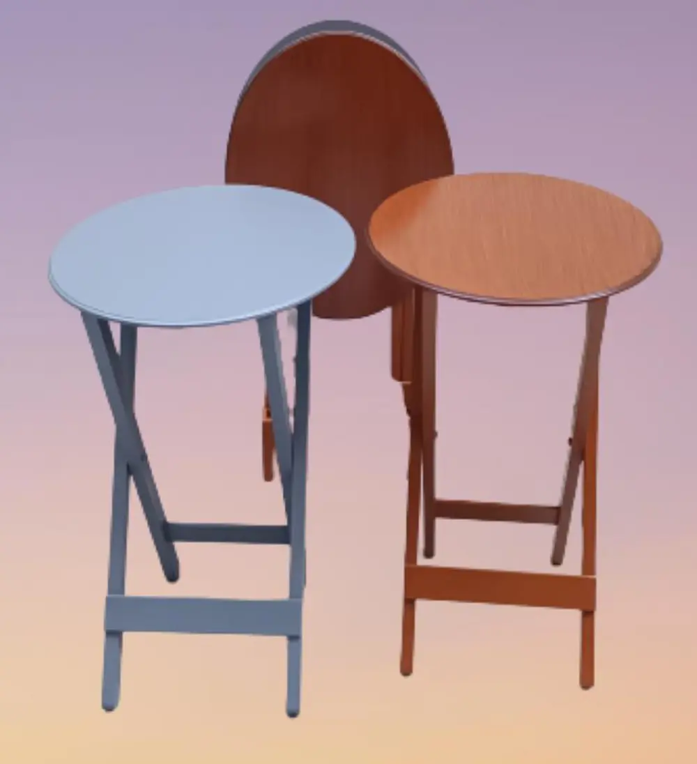 Zigon Çanta 90131 Oval Model Dörtlü Ahşap Mdf Ceviz ve Gri  Renk 