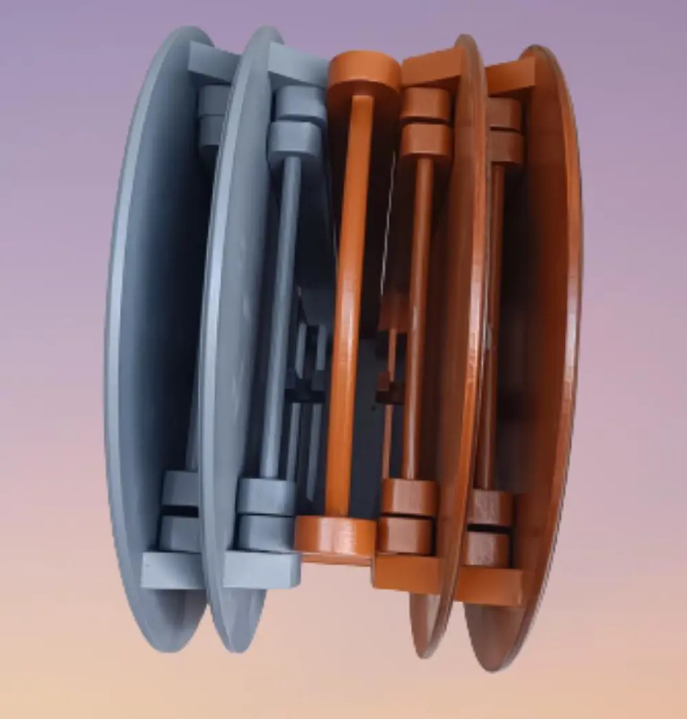 Zigon Çanta 90131 Oval Model Dörtlü Ahşap Mdf Ceviz ve Gri  Renk 