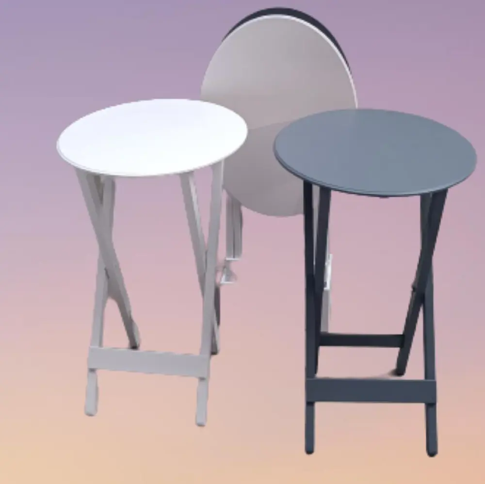 Zigon Çanta 90132 Oval Model Dörtlü Ahşap MDF Parlak Beyaz Gri Re