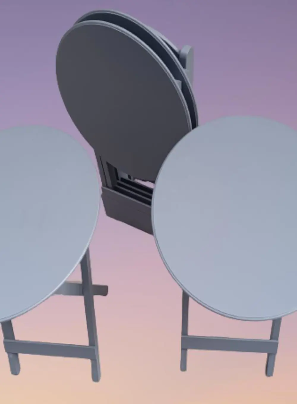 Zigon Çanta 90133 Sehpa Oval sehpa 90133 Model Dörtlü Ahşap MDF G