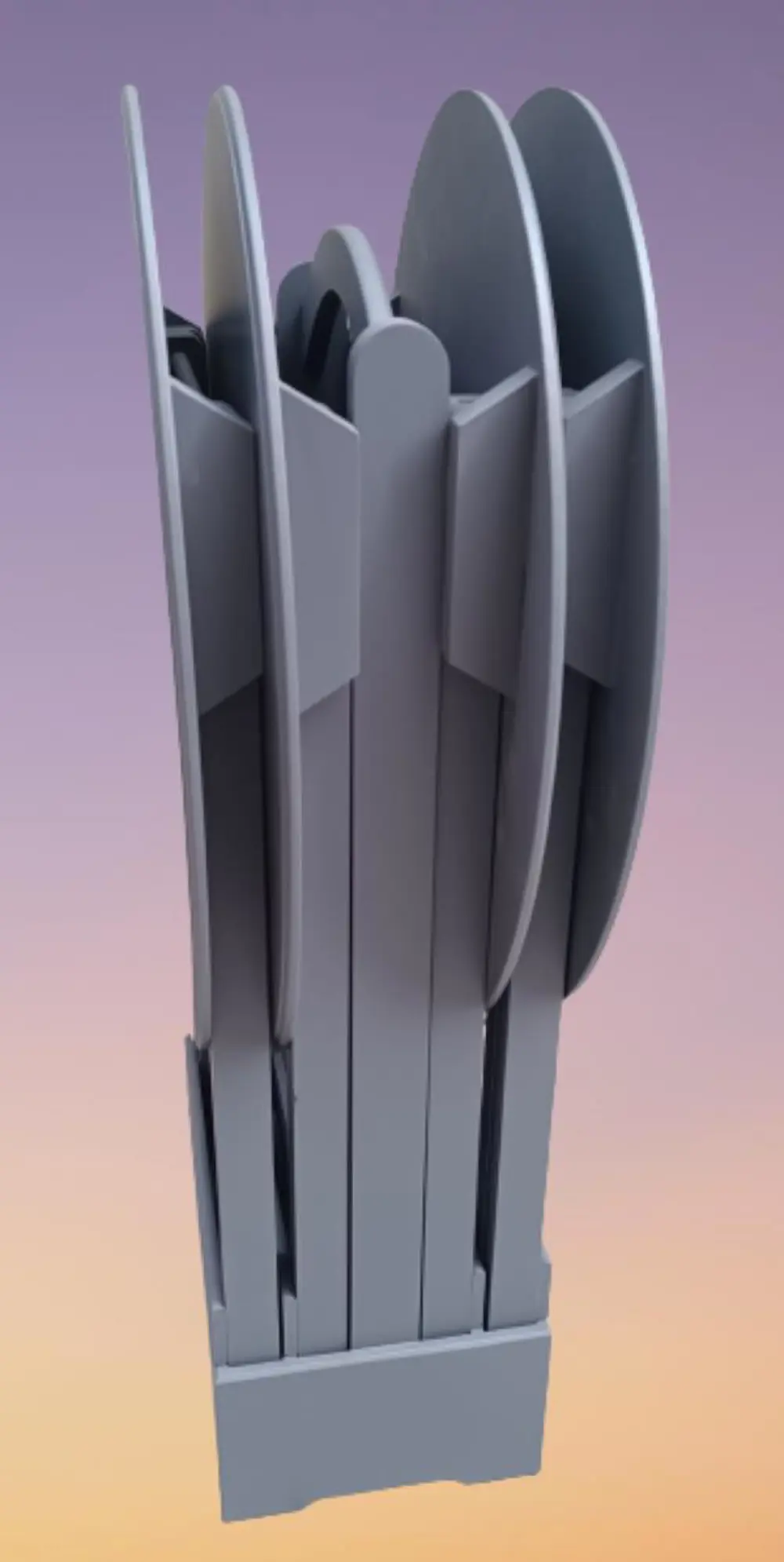 Zigon Çanta 90133 Sehpa Oval sehpa 90133 Model Dörtlü Ahşap MDF G