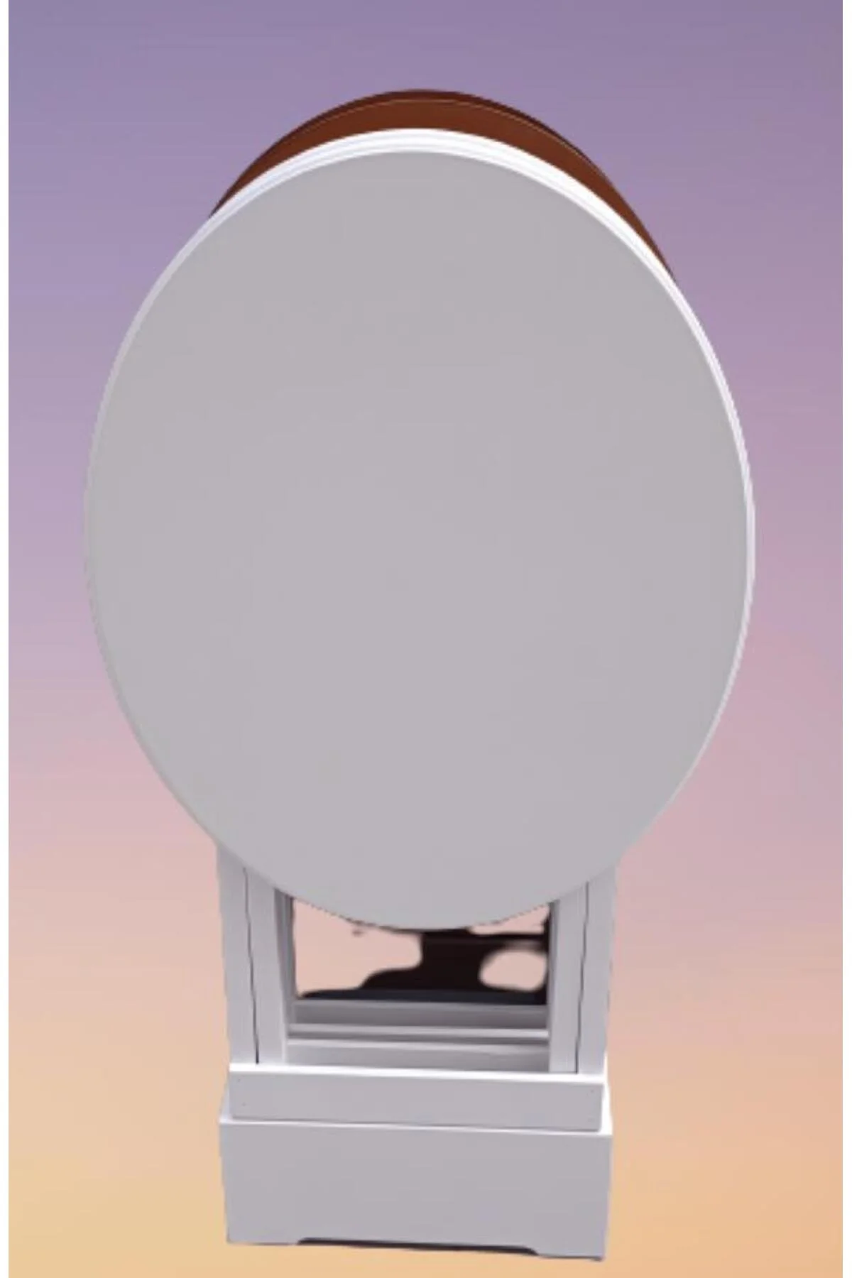 Zigon Çanta 90134 Sehpa Oval Dörtlü Model Ahşap MDF Beyaz ve Ceviz Uyum El Yapım - Görsel 4