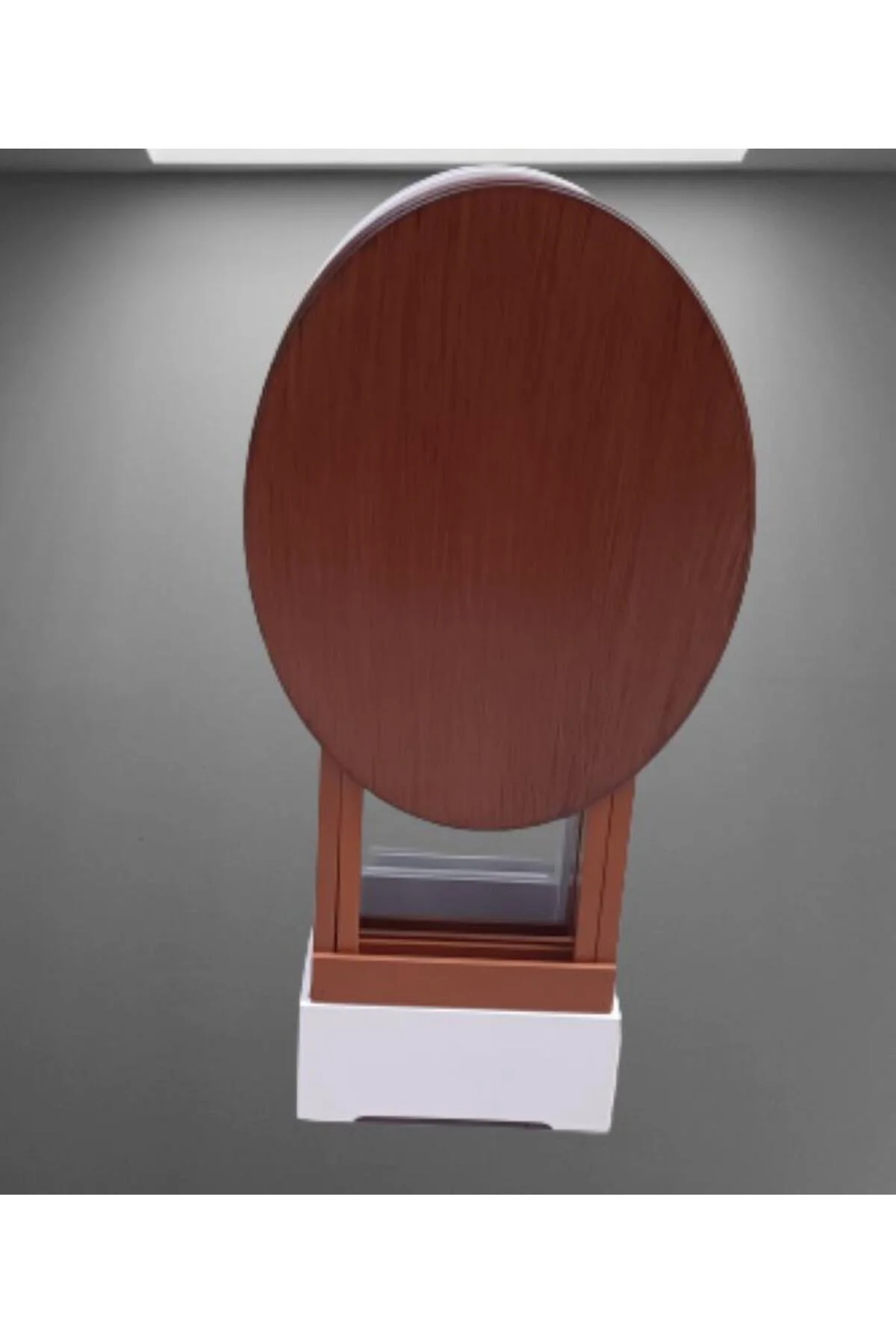 Zigon Çanta 90134 Sehpa Oval Dörtlü Model Ahşap MDF Beyaz ve Ceviz Uyum El Yapım - Görsel 5
