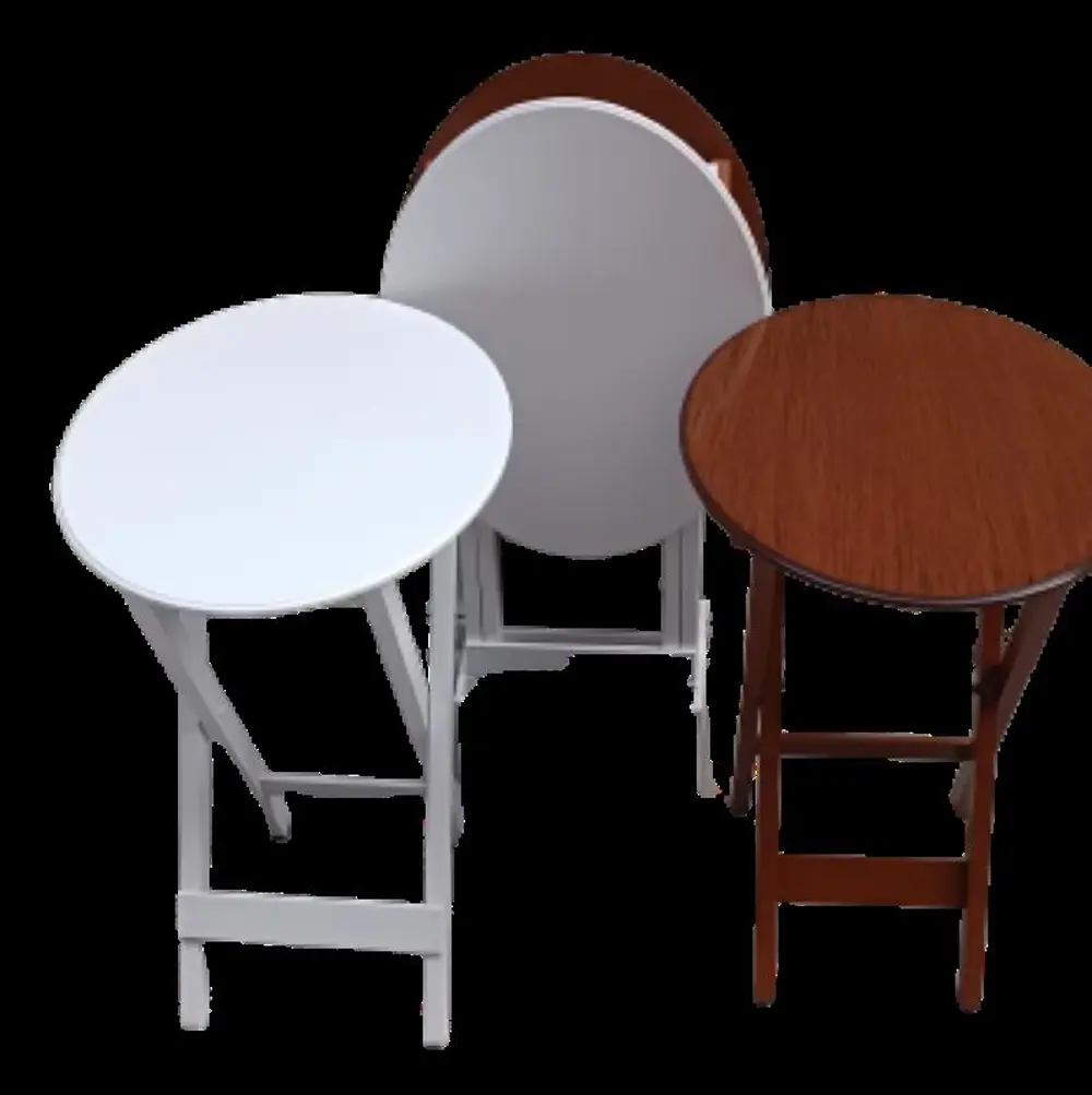 Zigon Çanta 90134 Sehpa Oval Dörtlü Model Ahşap MDF Beyaz ve Cevi