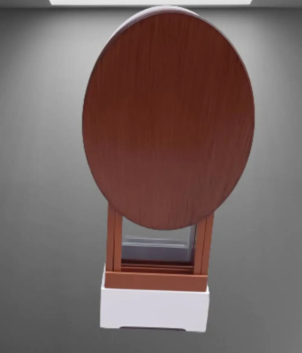 Zigon Çanta 90134 Sehpa Oval Dörtlü Model Ahşap MDF Beyaz ve Cevi