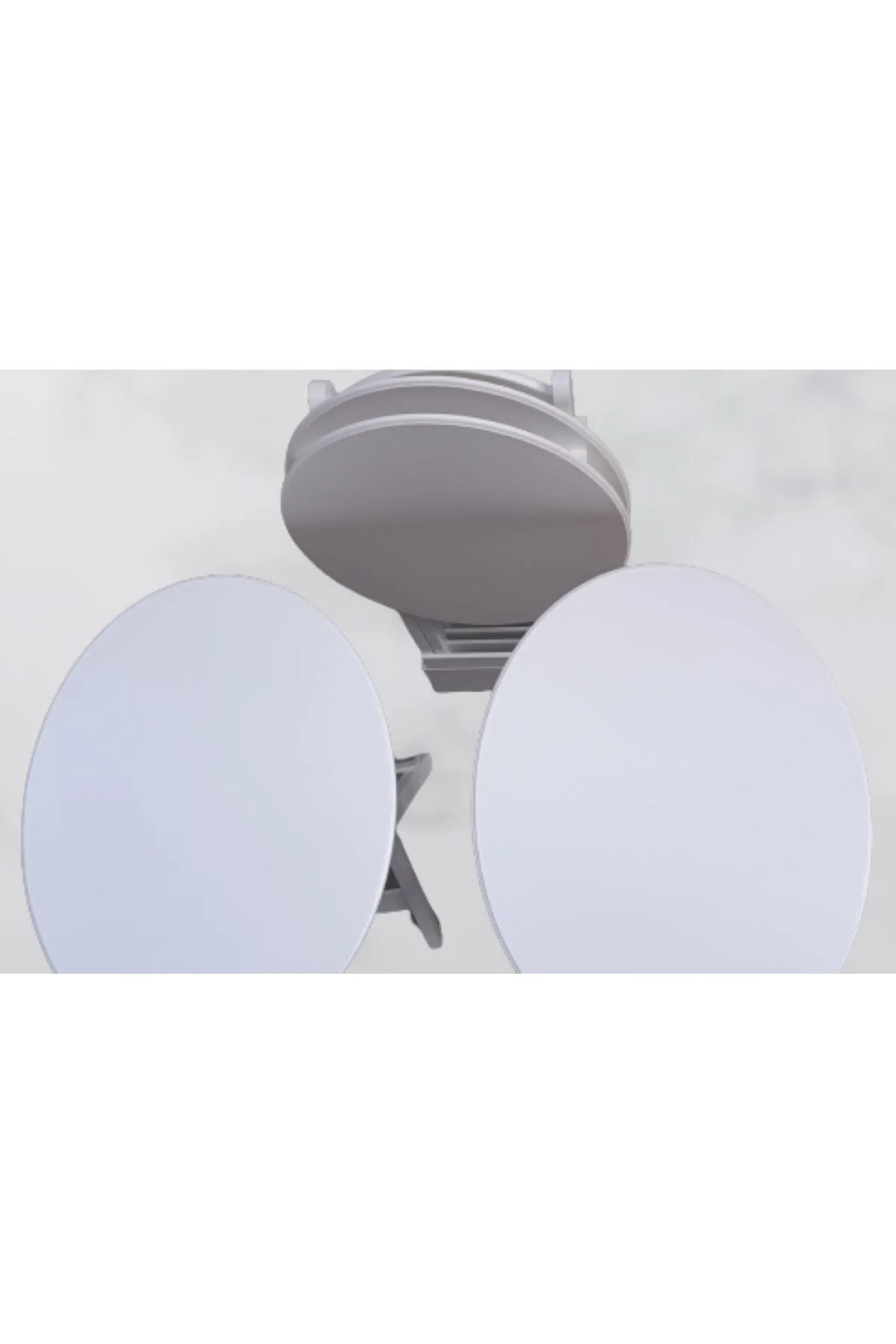Zigon Çanta 90136 Oval sehpa Dörtlü Model Ahşap Mdf Parlak Beyaz Renk El Yapım - Görsel 3