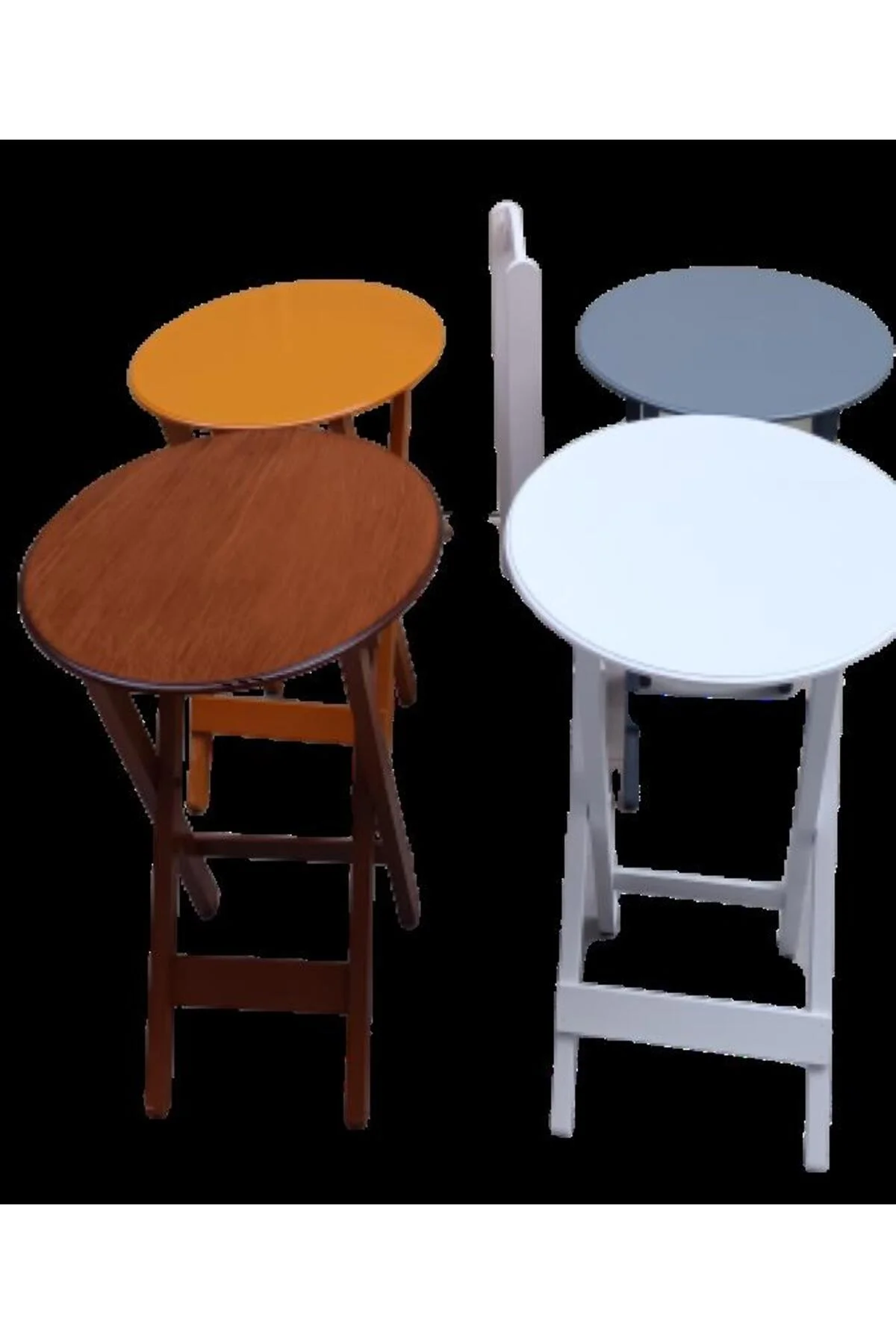 Zigon Çanta 90137 Oval Dörtlü Model ahşap Mdf Gri Ceviz Beyaz Hardal Renk Uyum - Görsel 4