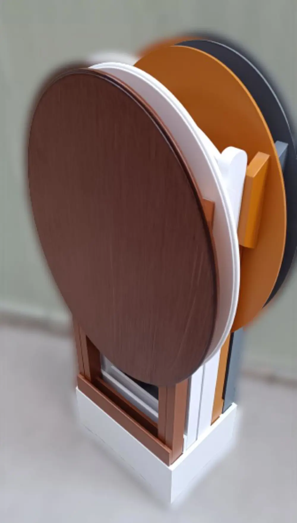 Zigon Çanta 90137 Oval Dörtlü Model ahşap Mdf Gri Ceviz Beyaz Har