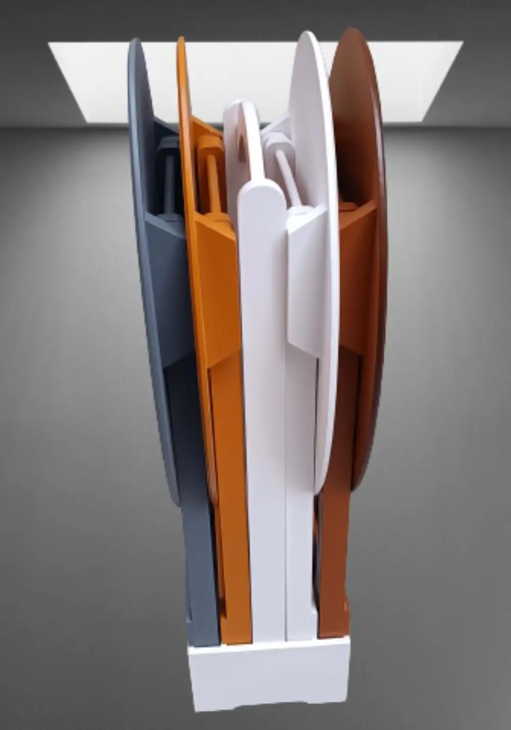 Zigon Çanta 90137 Oval Dörtlü Model ahşap Mdf Gri Ceviz Beyaz Har