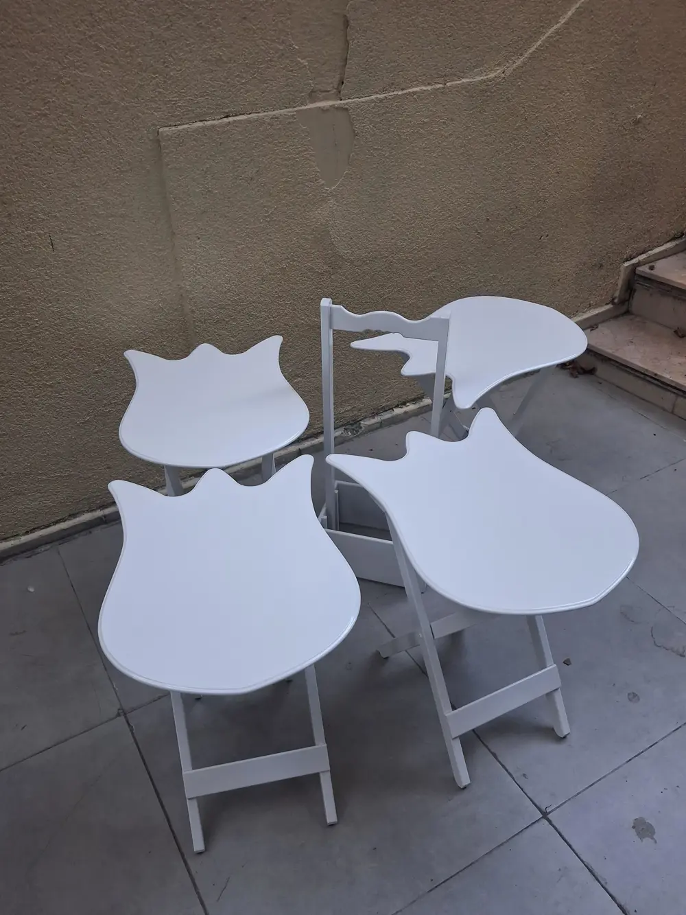 Zigon Çanta 90539 Lale Model Dörtlü Takım Ahşap MDF Beyaz Renk El