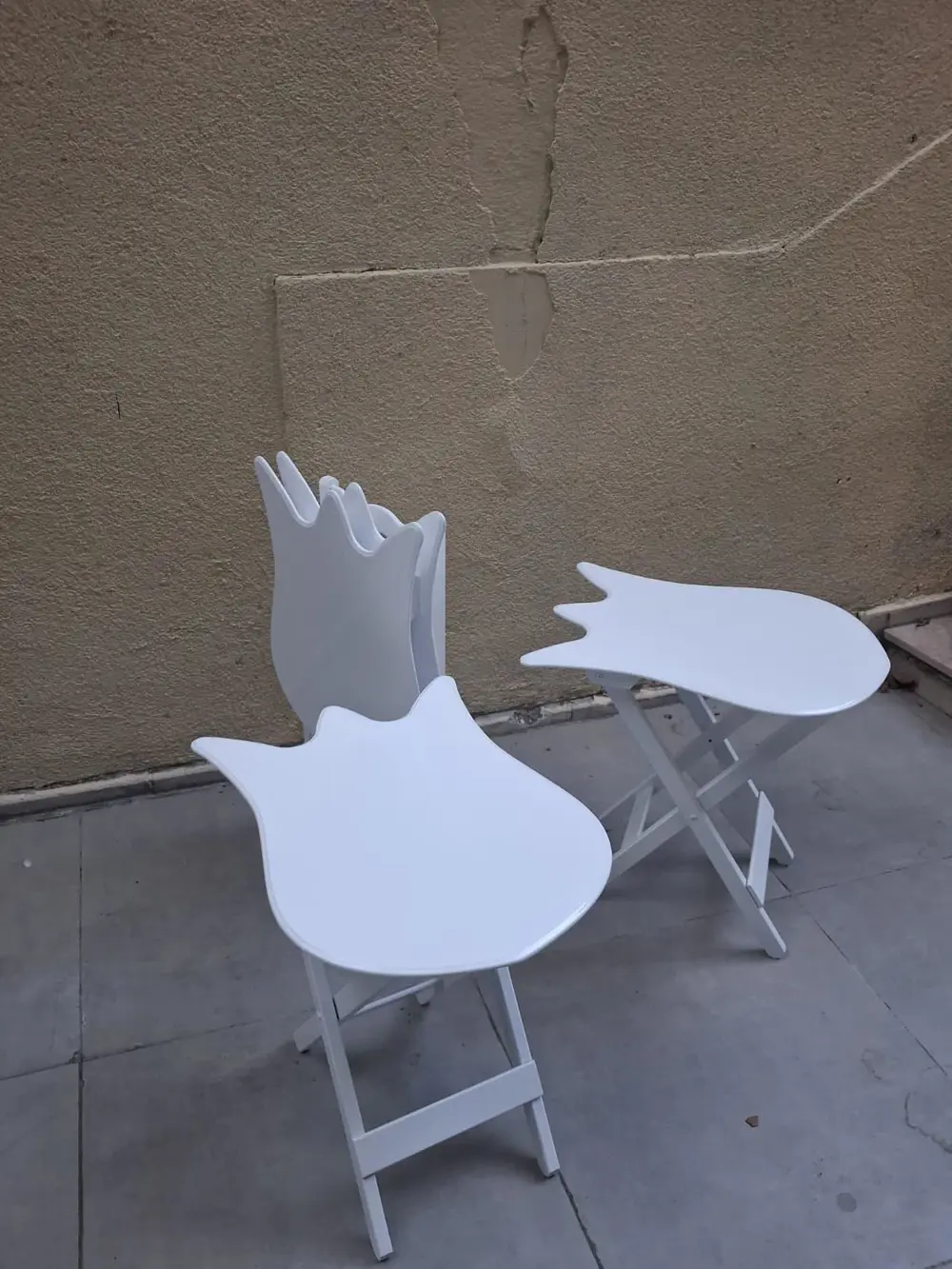 Zigon Çanta 90539 Lale Model Dörtlü Takım Ahşap MDF Beyaz Renk El