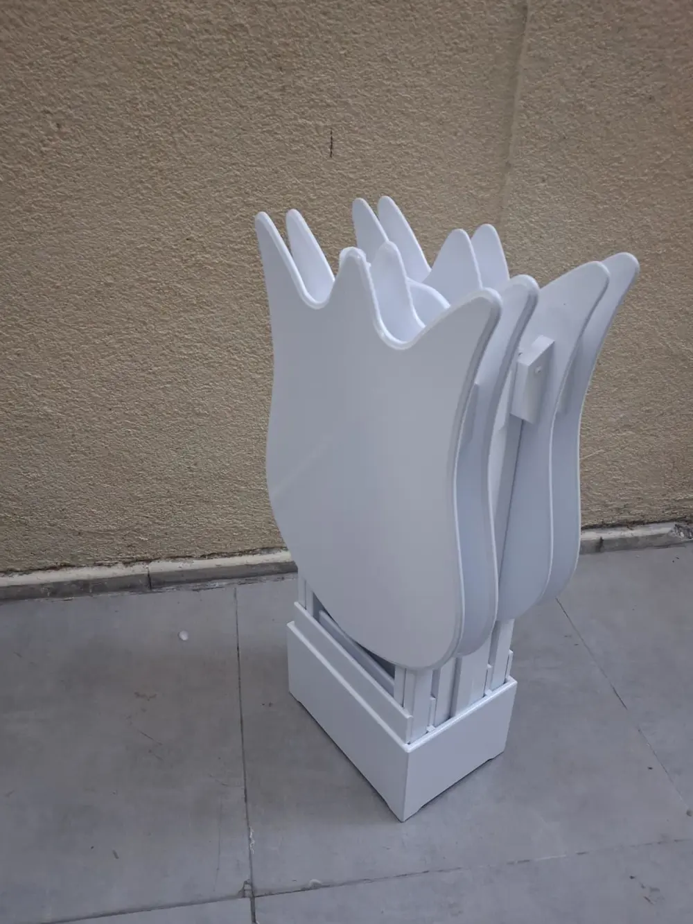 Zigon Çanta 90539 Lale Model Dörtlü Takım Ahşap MDF Beyaz Renk El